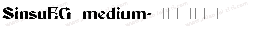 SinsuEG medium字体转换